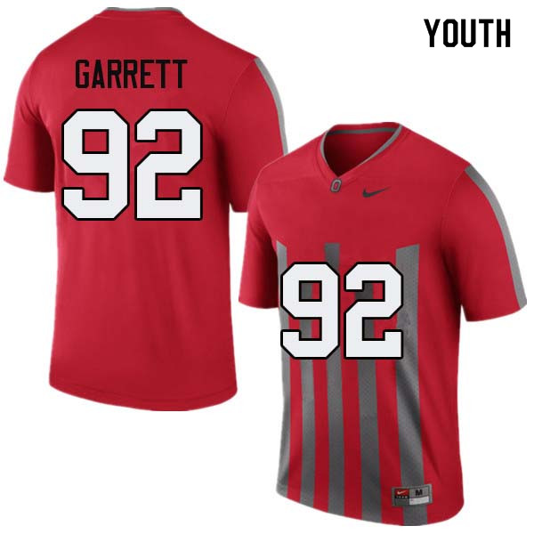 Ohio State Buckeyes Haskell Garrett Youth #92 Throwback Authentic Stitched College Football Jersey